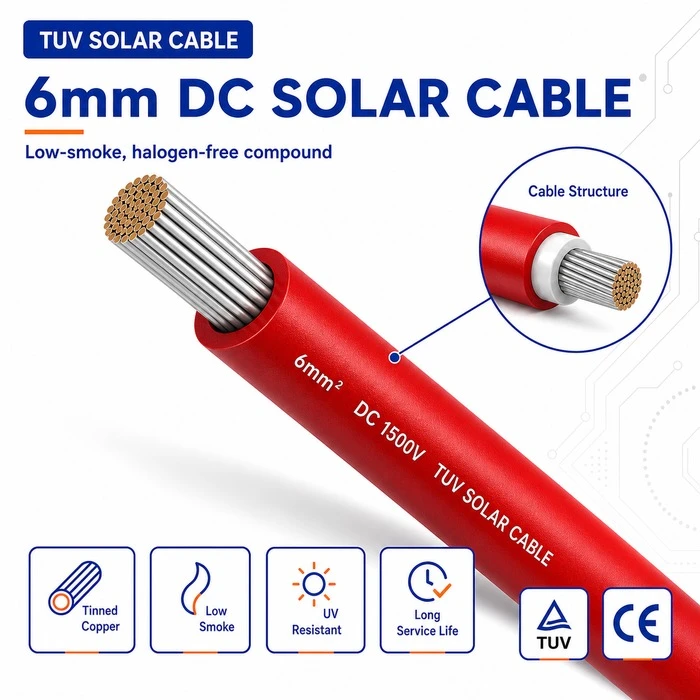 6mm DC 태양광 케이블